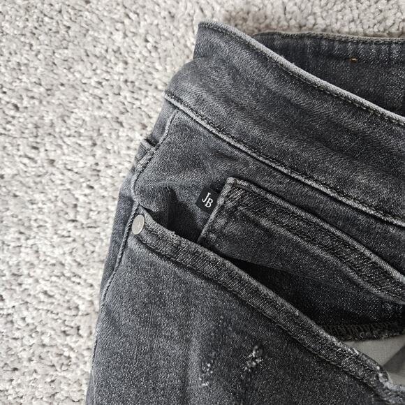 Judy Blue Jeans Womens 24 Faded Black Daisy Distressed Skinny Fit Stretch Boho - Picture 8 of 13